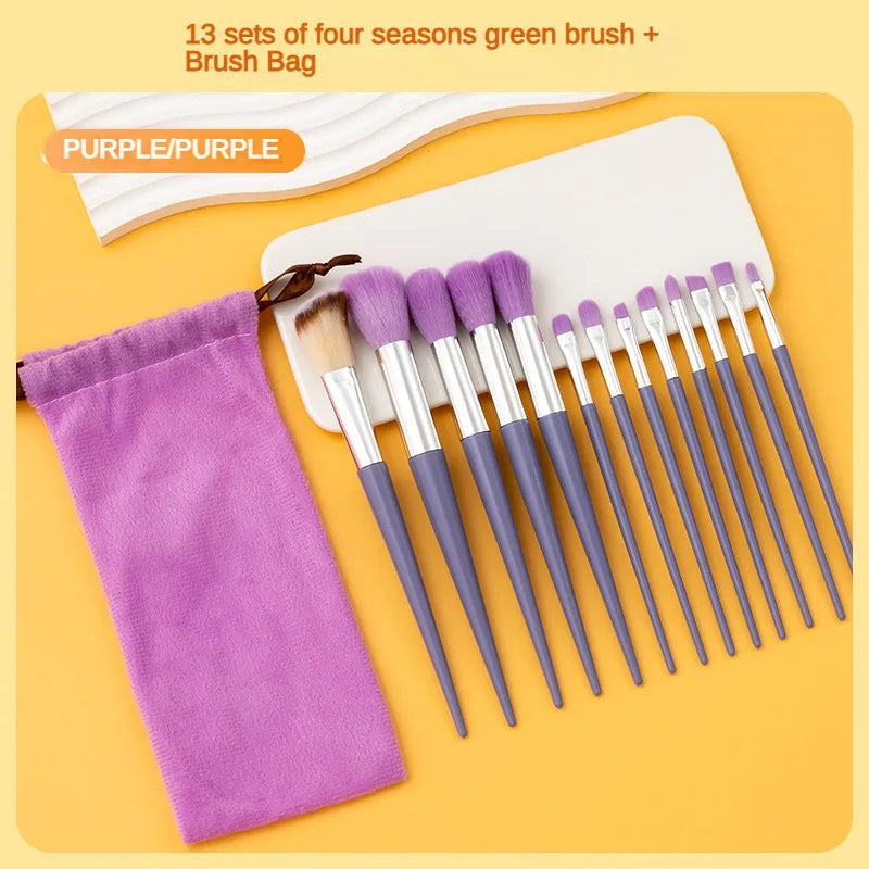 purpleflower holly leaf makeup brush suit soft