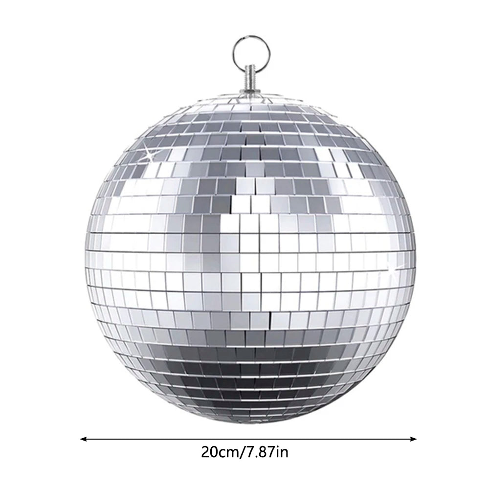 Glass Rotating Mirror Ball Disco