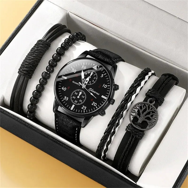 r Quartz Wrist Watches for Men Gift Set Relogio Masculino