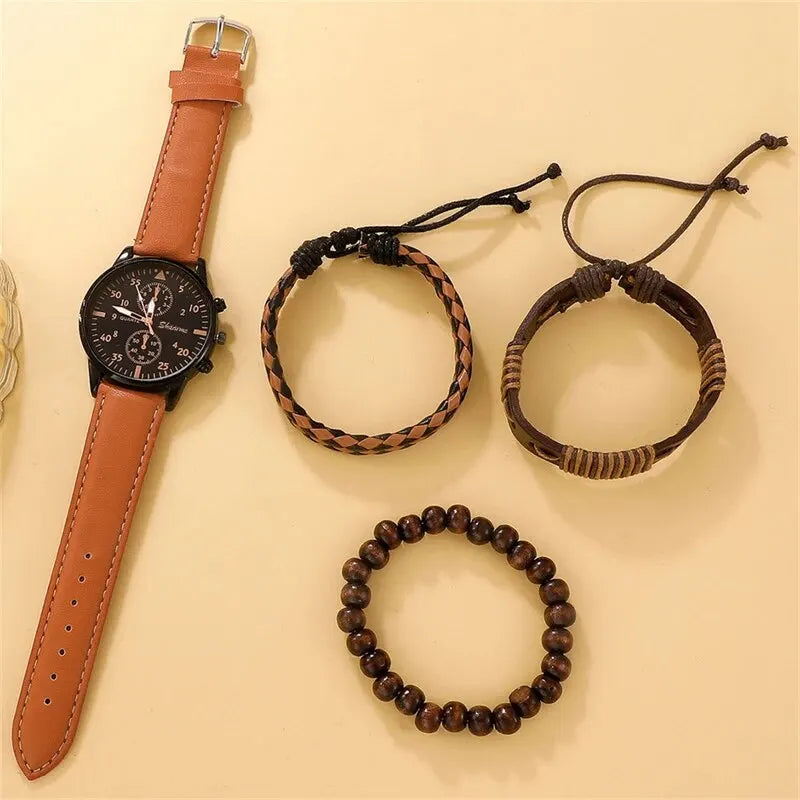 r Quartz Wrist Watches for Men Gift Set Relogio Masculino
