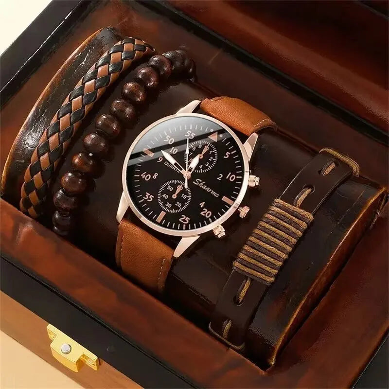r Quartz Wrist Watches for Men Gift Set Relogio Masculino