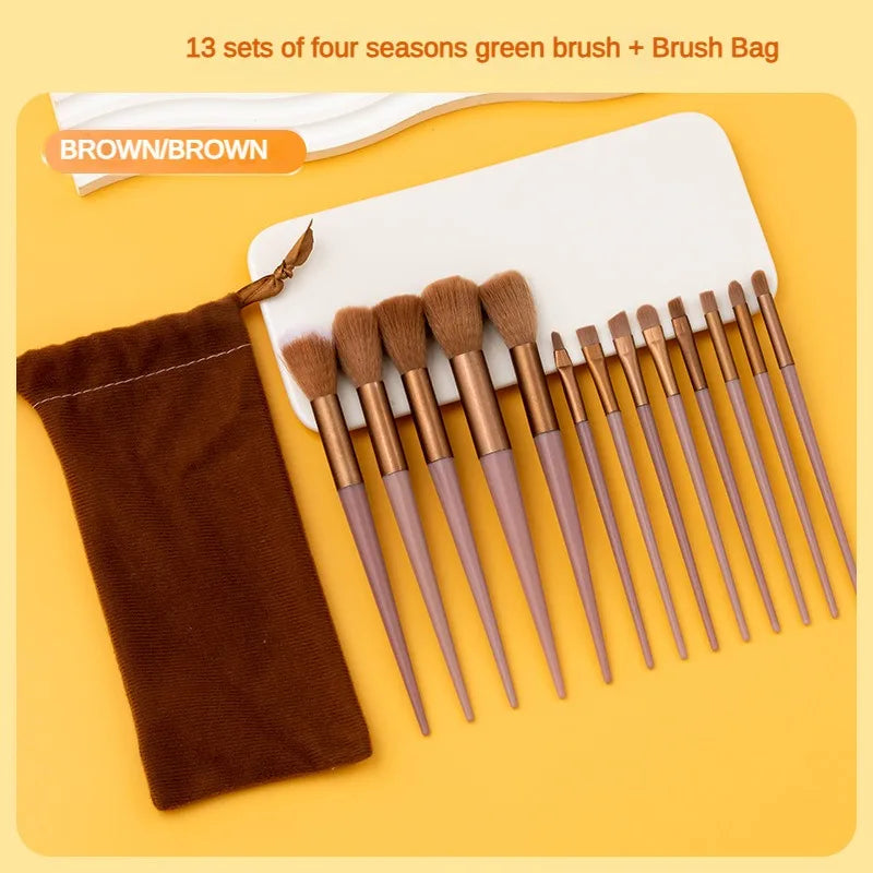 purpleflower holly leaf makeup brush suit soft