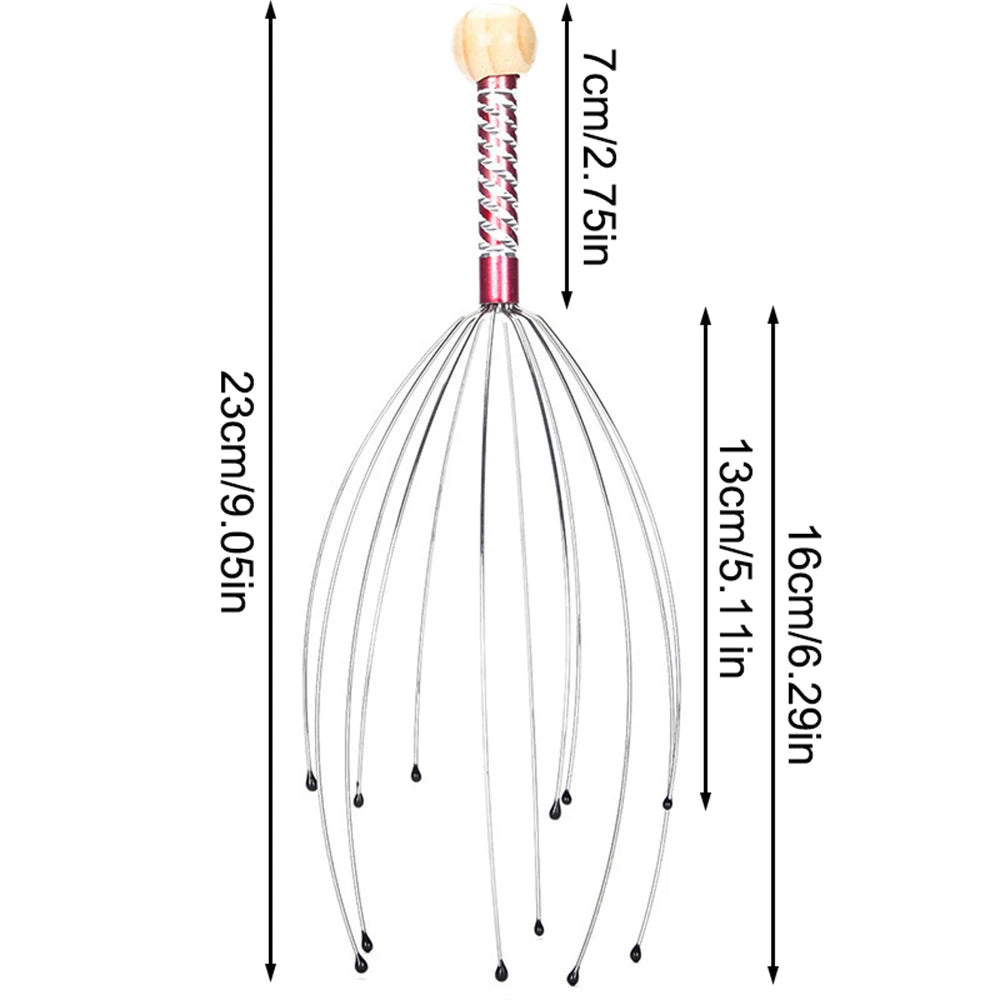 2PCS Head Massager Head Scratching Octopus Scalp Non Soul Extractor Divine Tool Hair G Head Massager Head Press Release Massager