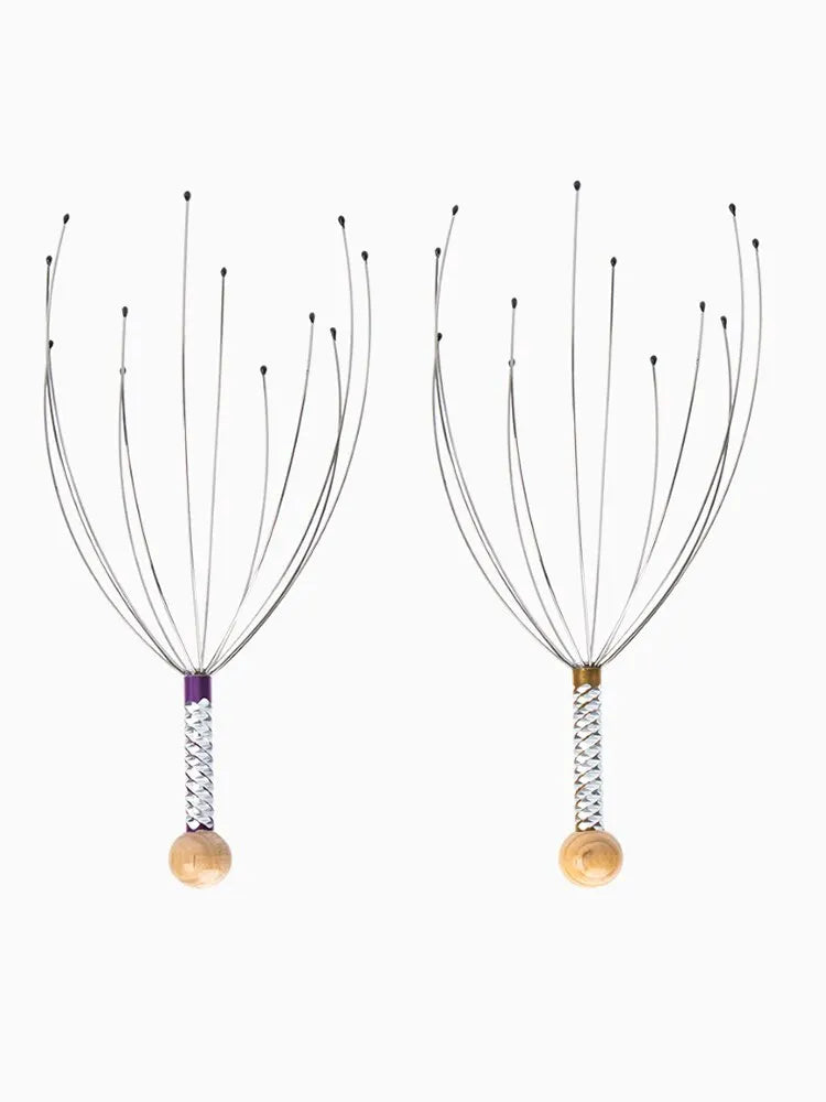 2PCS Head Massager Head Scratching Octopus Scalp Non Soul Extractor Divine Tool Hair G Head Massager Head Press Release Massager