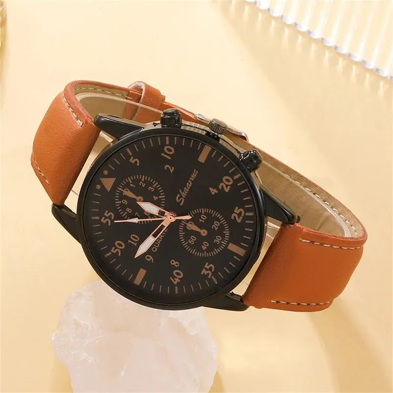 r Quartz Wrist Watches for Men Gift Set Relogio Masculino
