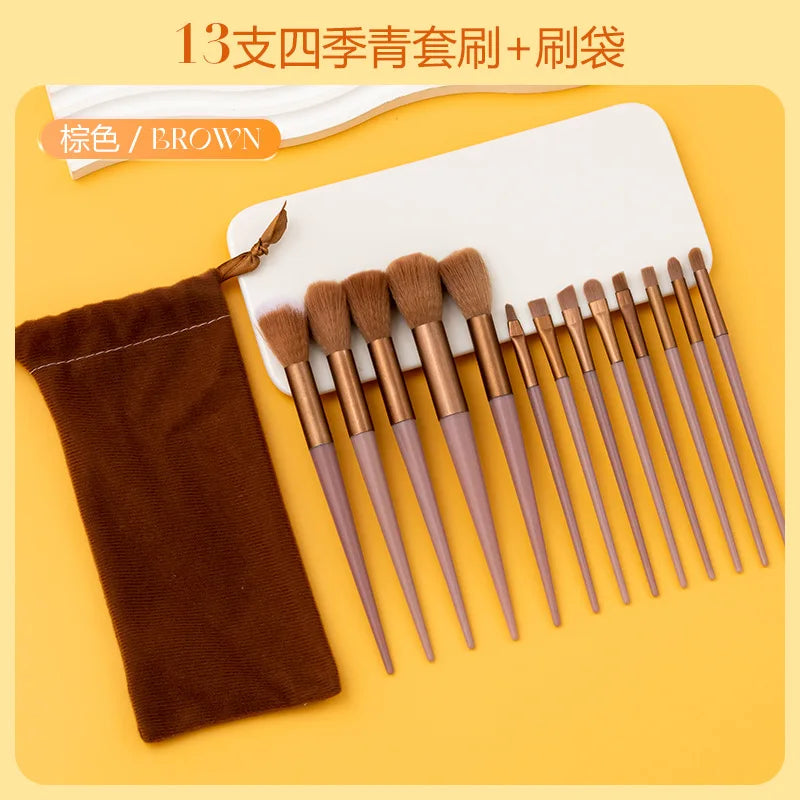 purpleflower holly leaf makeup brush suit soft
