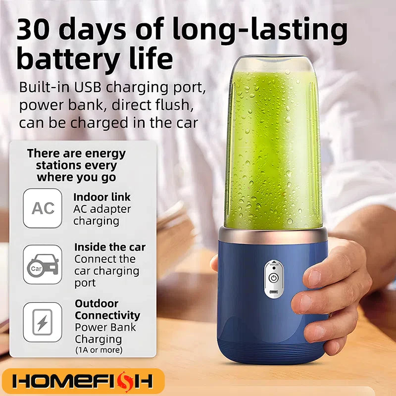 Portable Juicer Blender 400ml Electric