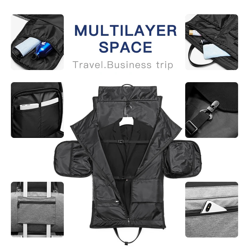 OZUKO Capacity Luggage Handbag Male Waterproof