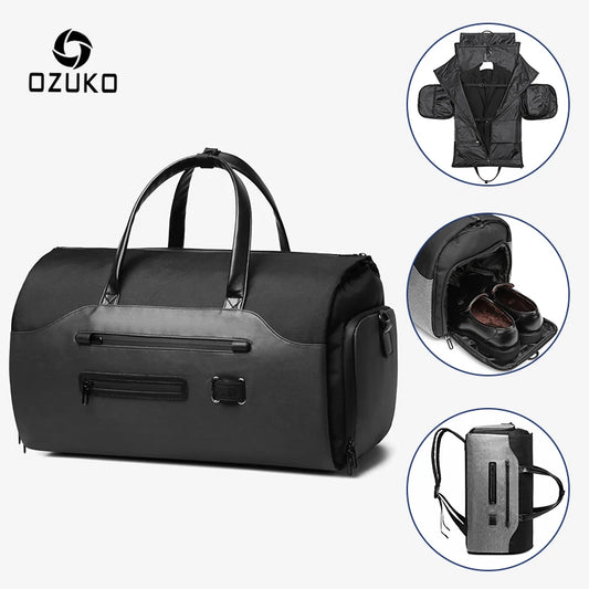 OZUKO Capacity Luggage Handbag Male Waterproof
