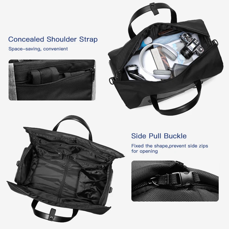 OZUKO Capacity Luggage Handbag Male Waterproof