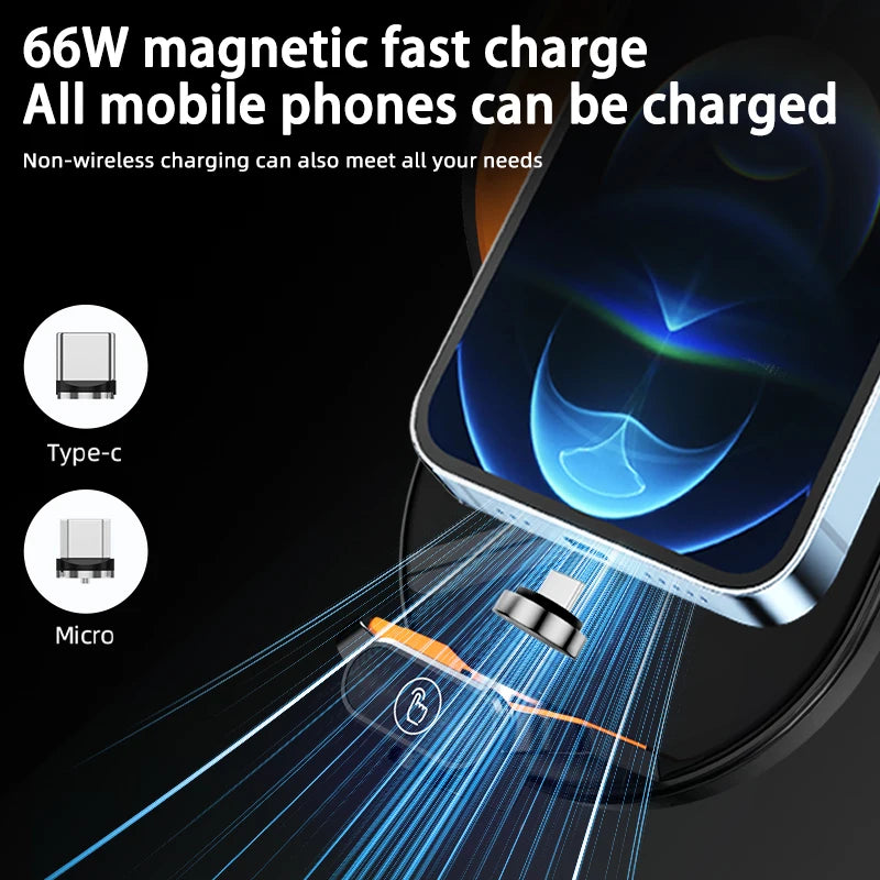 Car Wireless Phone Holder Stand 66W Fast Charging