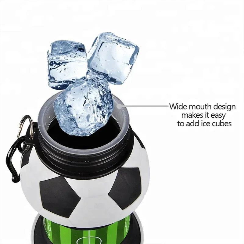 Foldable Football/basketball Silicone Water Bottle