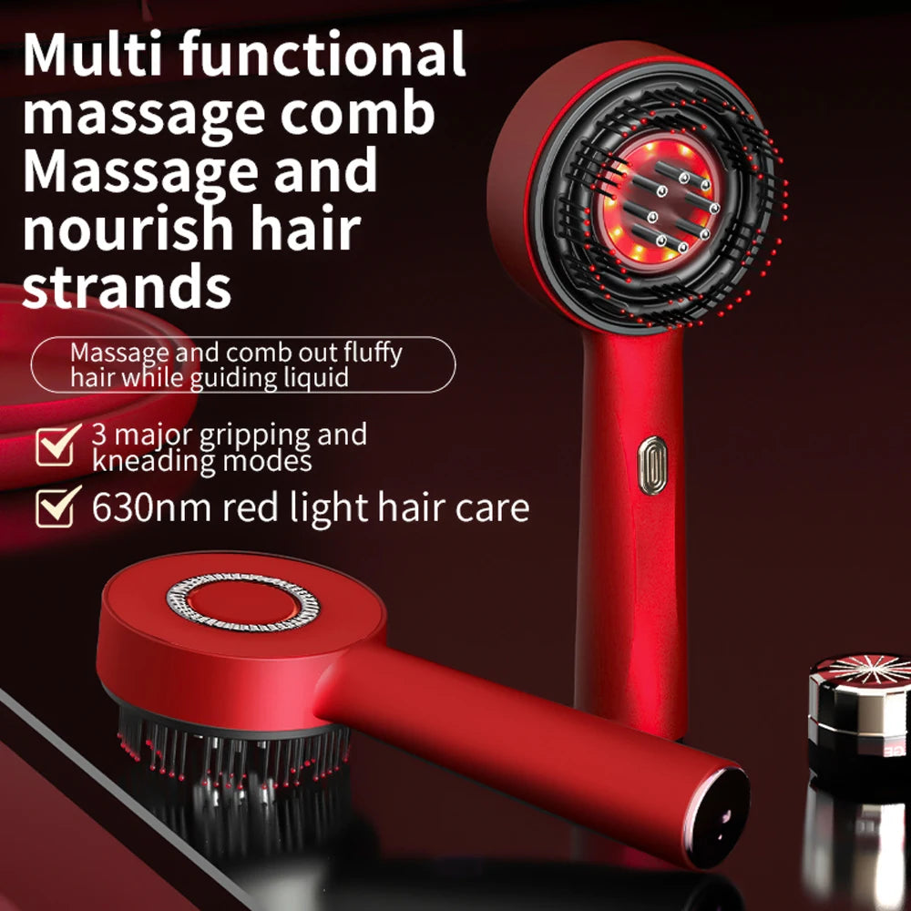 Electric Vibration Massage Comb With Hair Growth Oil
