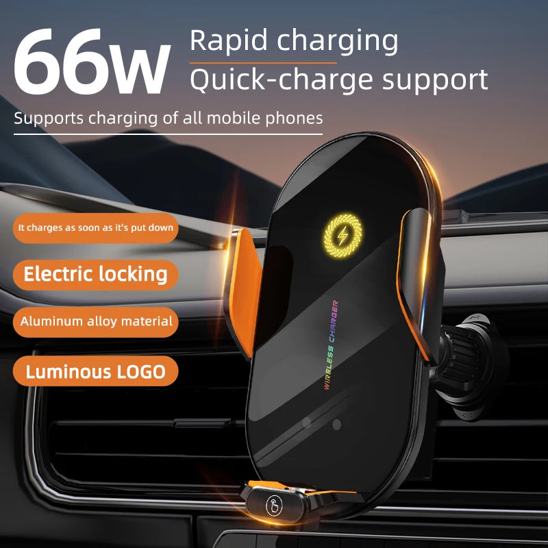 Car Wireless Phone Holder Stand 66W Fast Charging