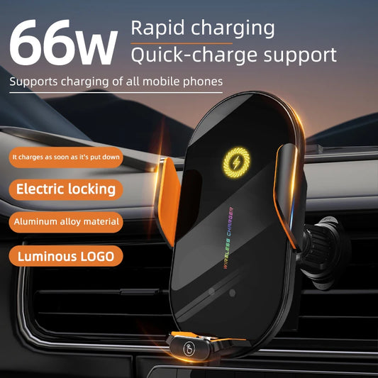 Car Wireless Phone Holder Stand 66W Fast Charging