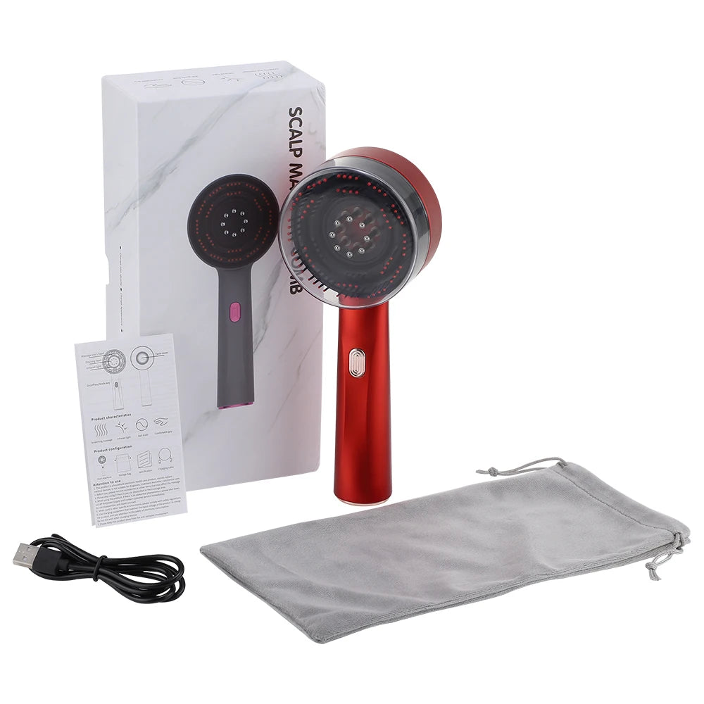 Electric Vibration Massage Comb With Hair Growth Oil