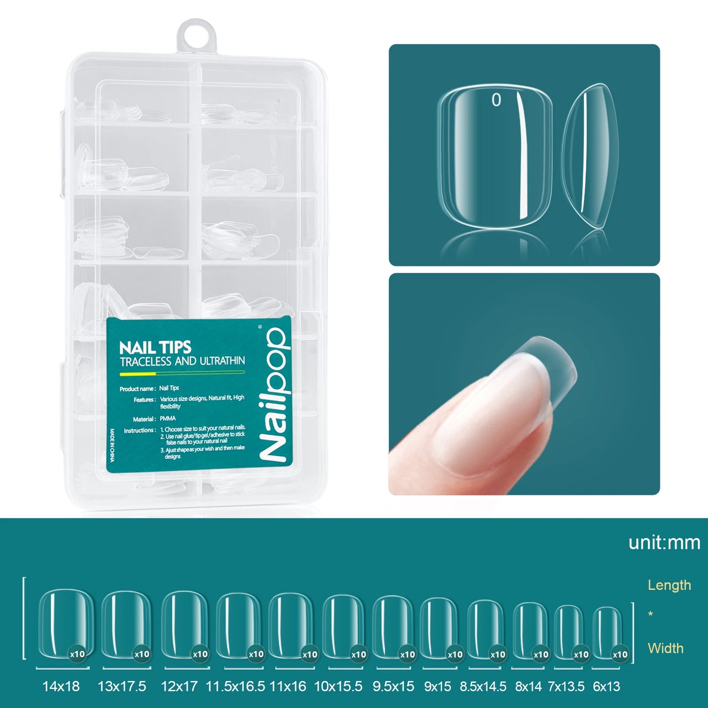 Nailpop Soft Gel Tips for Nails Acrylic