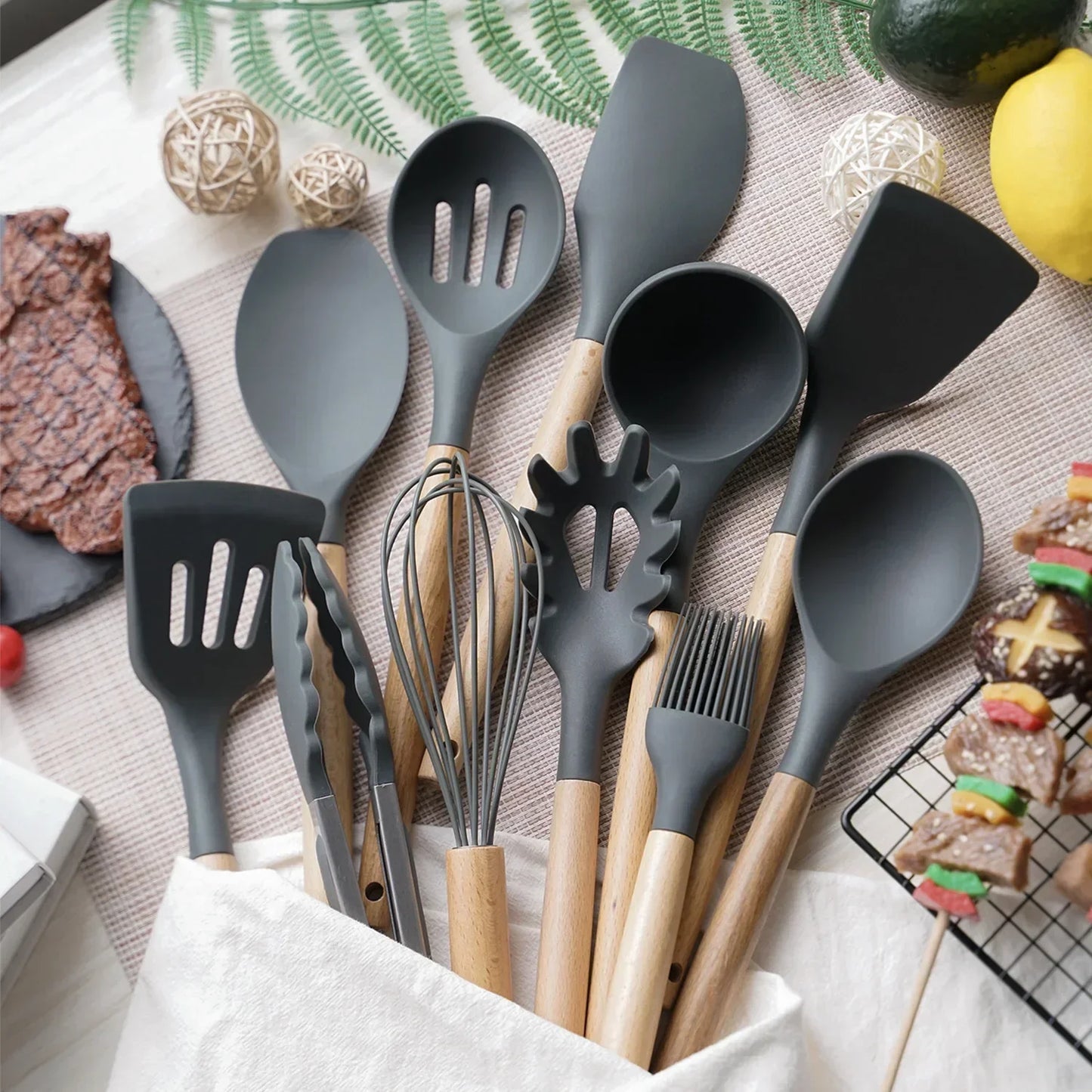 12PCS Silicone Kitchen ware