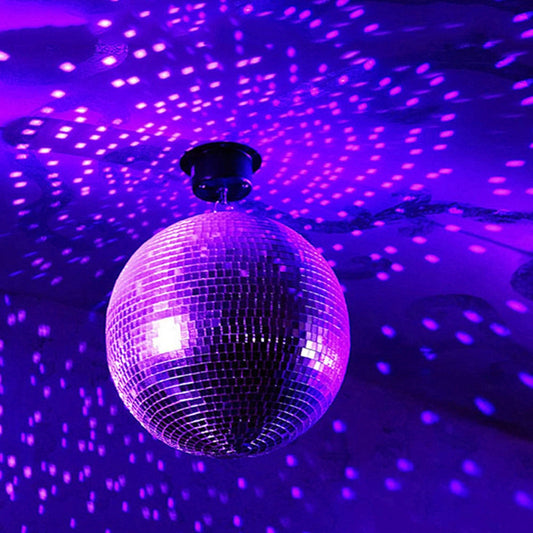 Glass Rotating Mirror Ball Disco