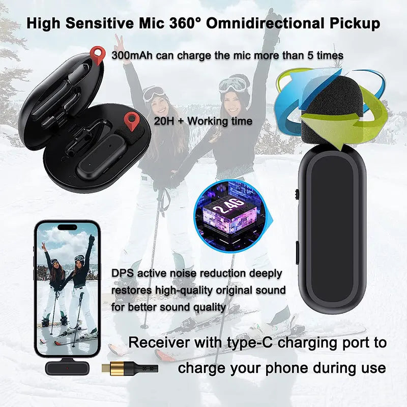 Lapel Wireless Microphone Collar Lavalier