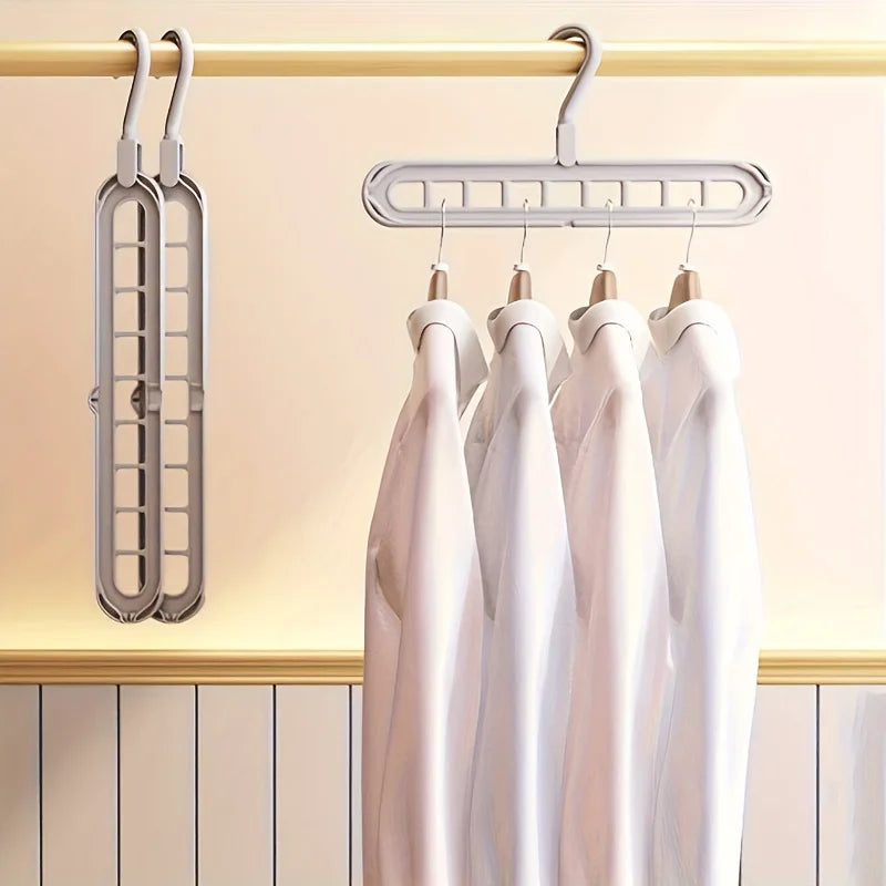 Plastic 9-Hole Foldable Hangers