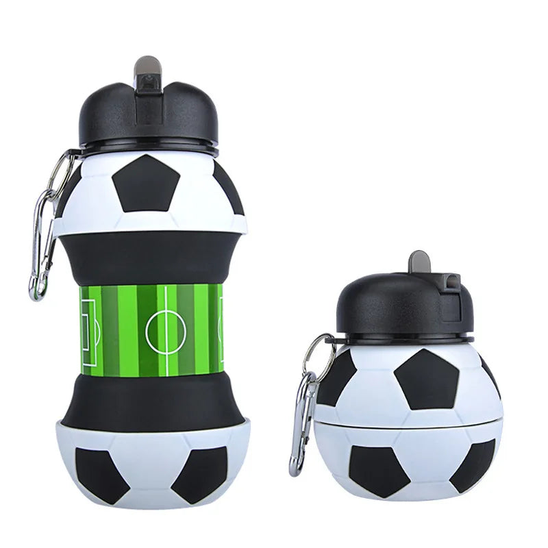 Foldable Football/basketball Silicone Water Bottle