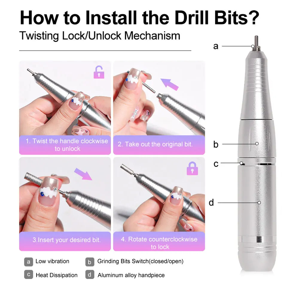 portable nail drill machine