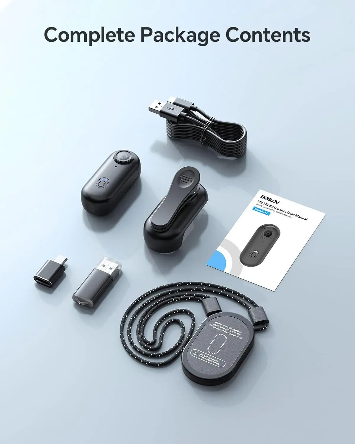 BOBLOV W4 2K Mini Body Camera