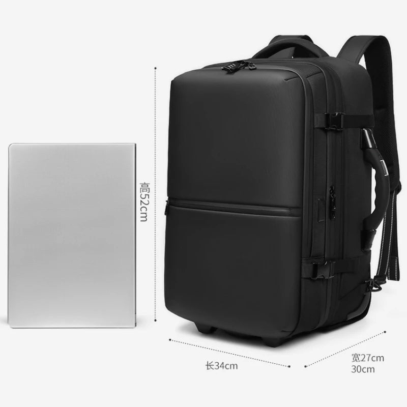 60L Airback Vacuum Compression Backpack with Wheels