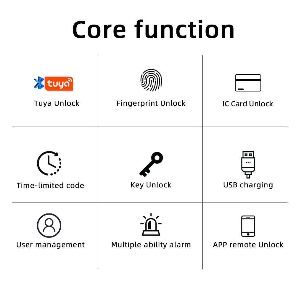RAYKUBE M5 Tuya BLE Fingerprint Door Lock Digital Electronic Lock with Password/Key/IC Card/ Smartlife