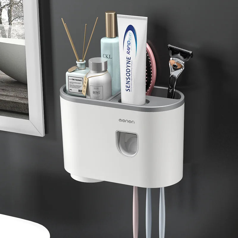 Magnetic Adsorption Inverted Toothbrush Holder