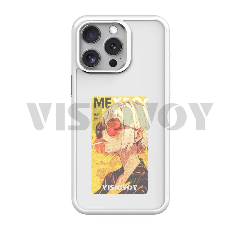 NFC Smart Phone Case For iphone 16 15 14 13 Pro Max E ink 4 Color Screen DIY