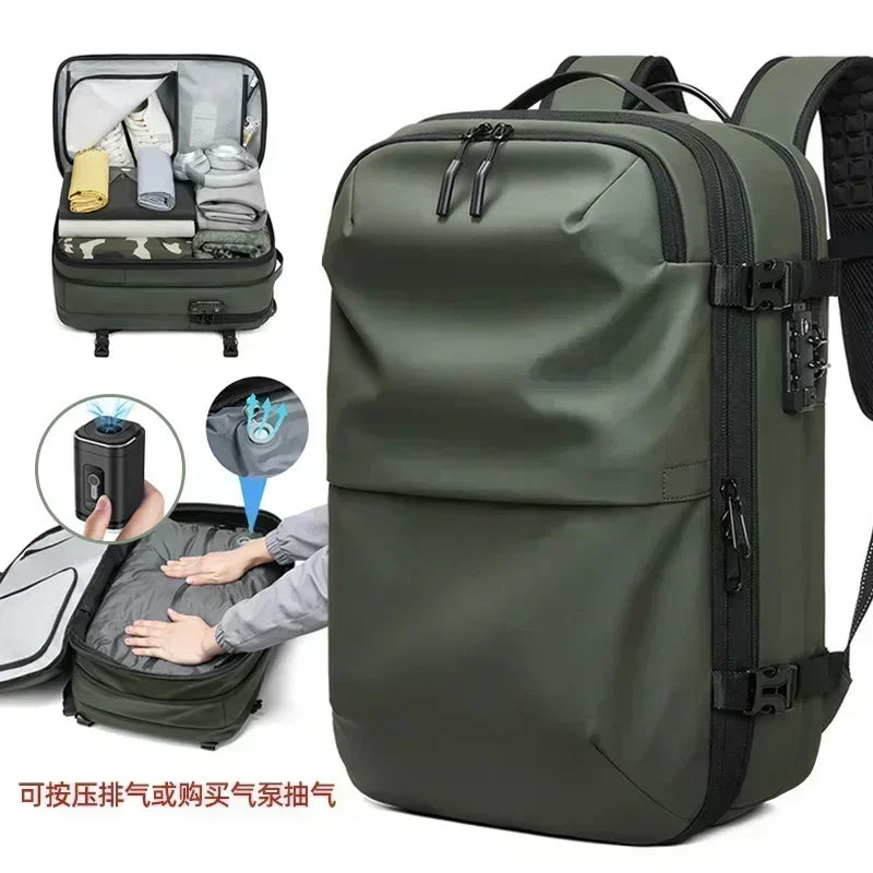 60L Airback Vacuum Compression Backpack with Wheels
