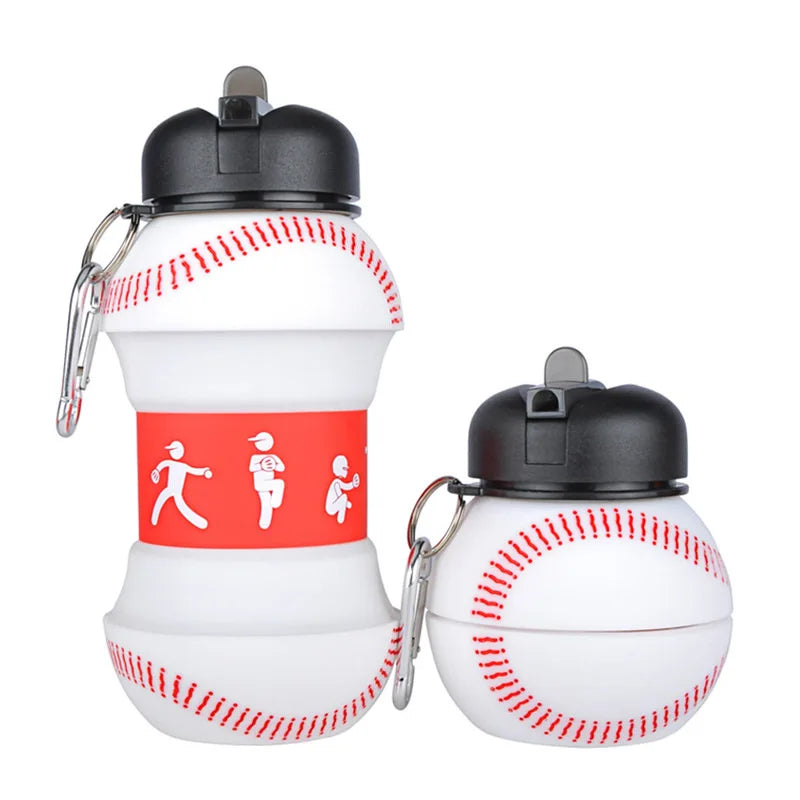 Foldable Football/basketball Silicone Water Bottle