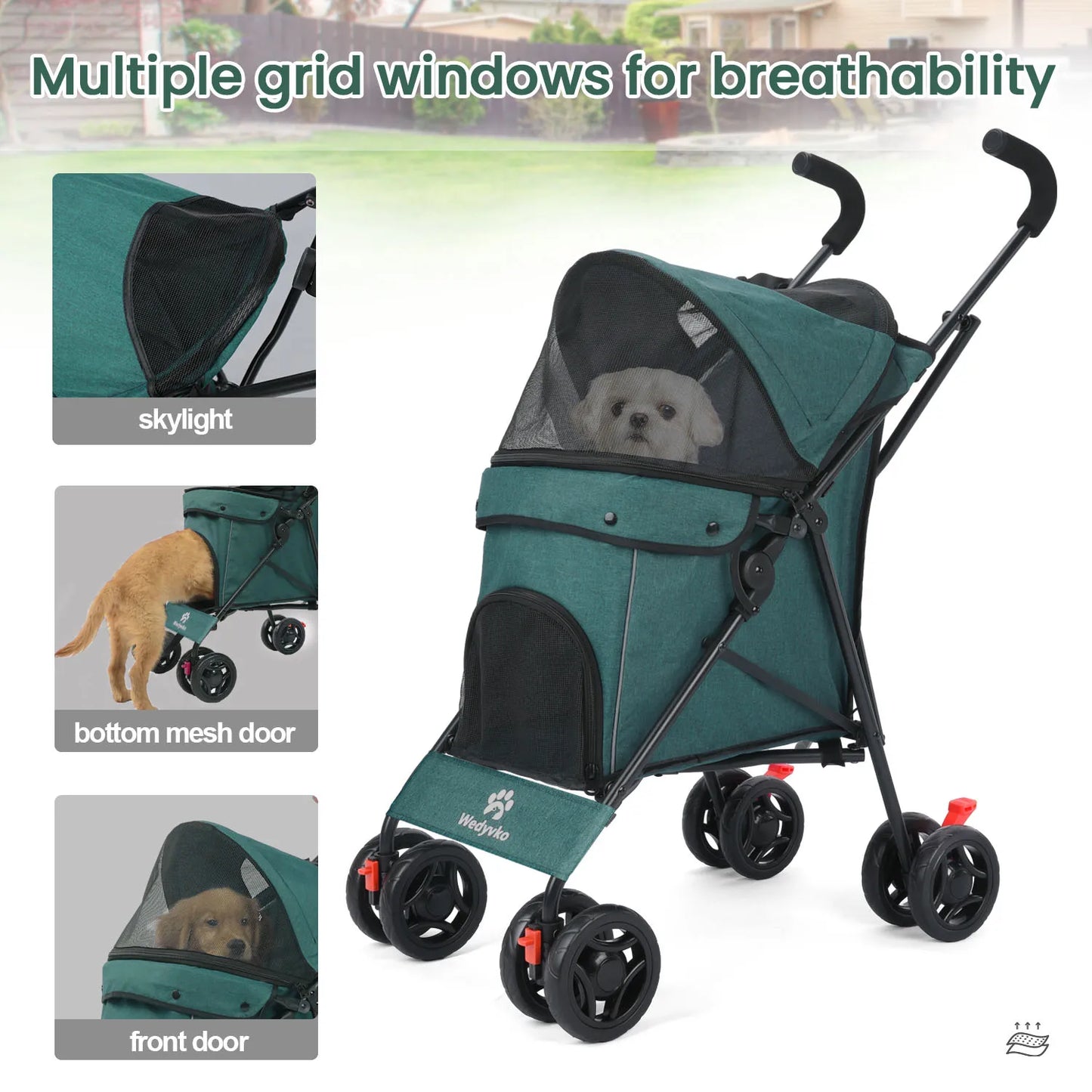Lightweight foldable animal stroller