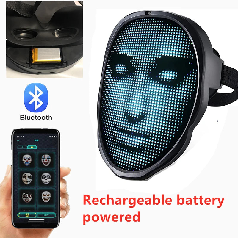 Face Transforming LED Mask with App Controlled