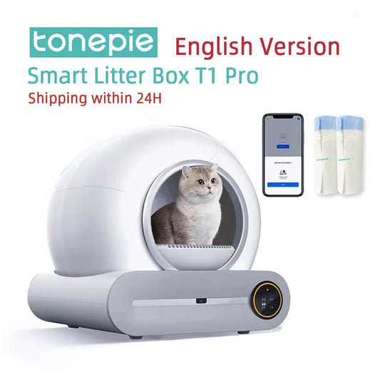 Tonepie 65L Automatic Smart Cat Litter Box Self