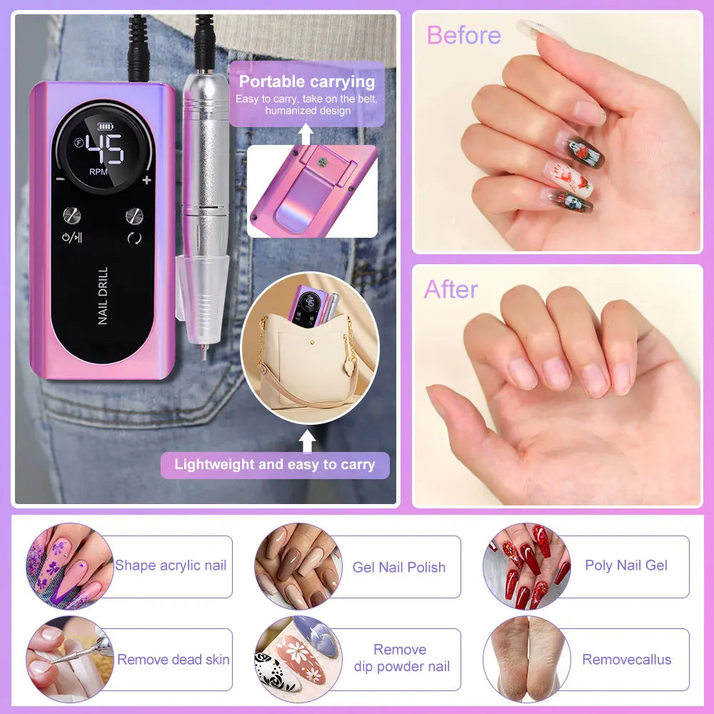 portable nail drill machine