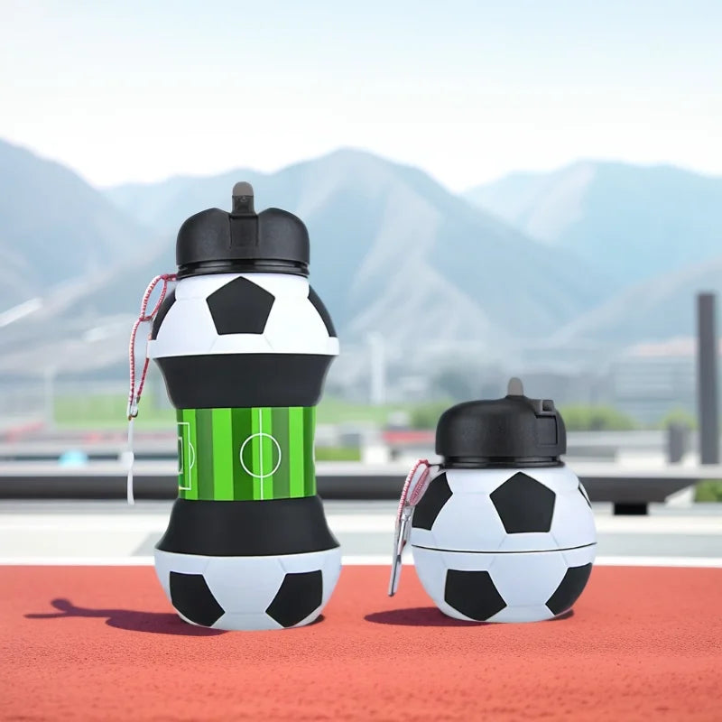 Foldable Football/basketball Silicone Water Bottle