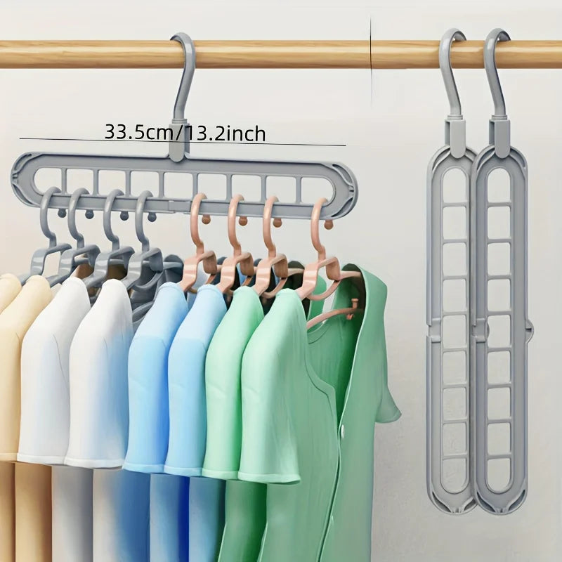 Plastic 9-Hole Foldable Hangers