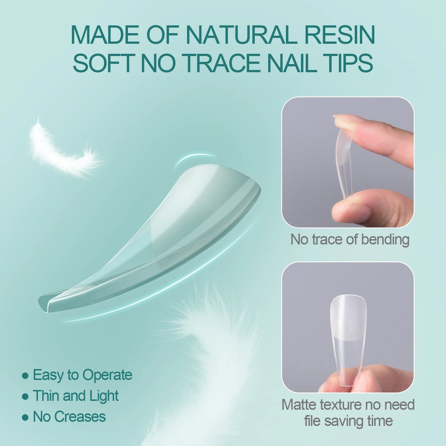 Nailpop Soft Gel Tips for Nails Acrylic Material