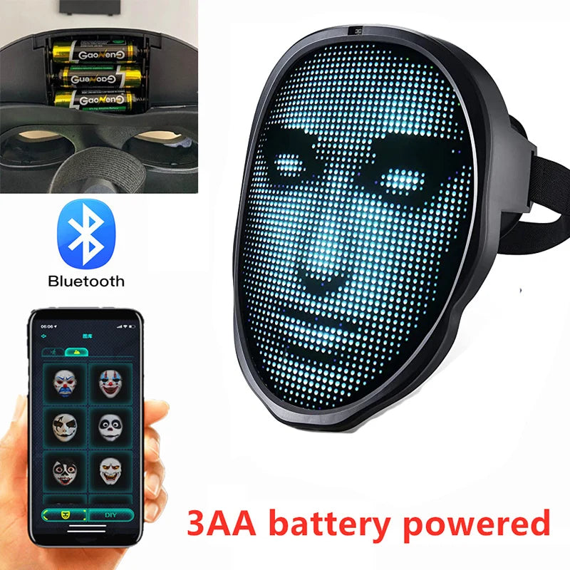 Face Transforming LED Mask with App Controlled