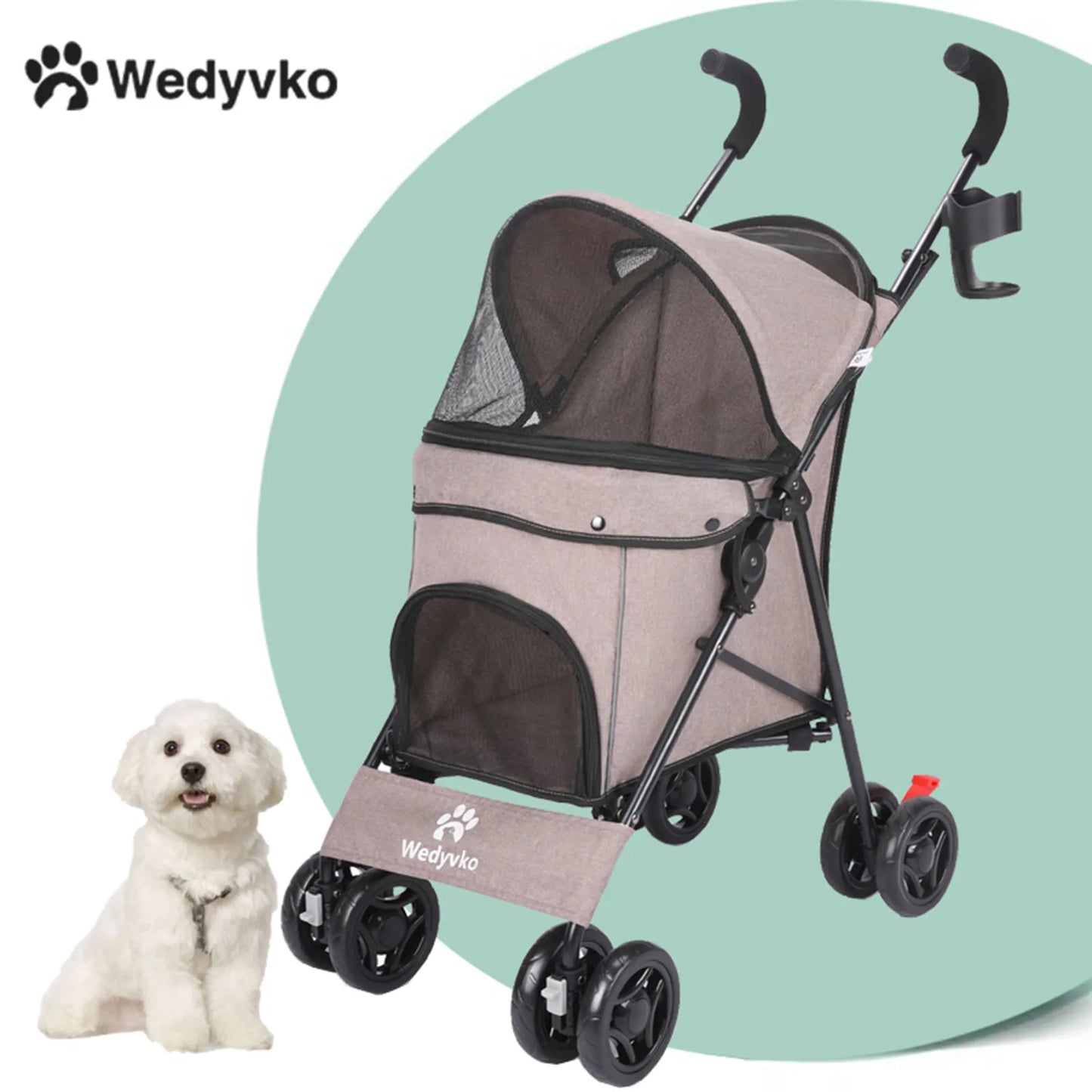 Lightweight foldable animal stroller