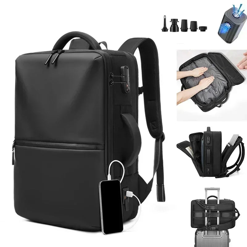 60L Airback Vacuum Compression Backpack with Wheels