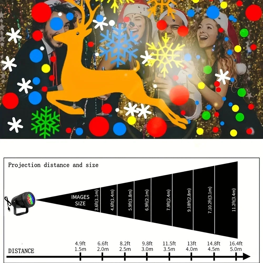 Snowflake Christmas Laser Projector Light