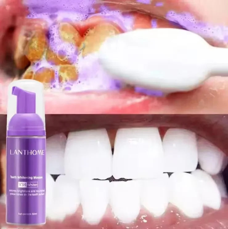 V34 Purple Teeth Whitening Toothpaste