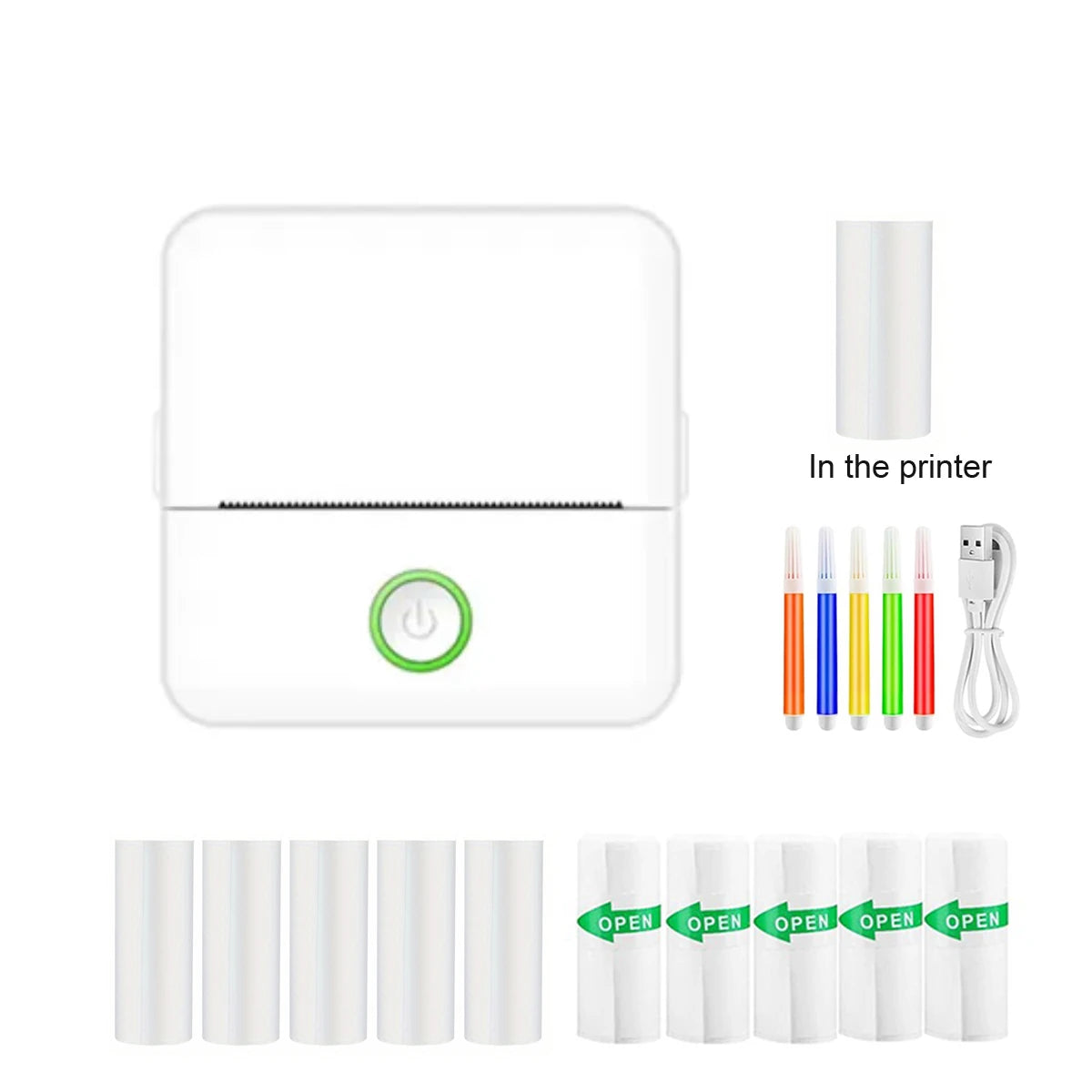 Mini Portabl Printer Inkless Sticker Maker