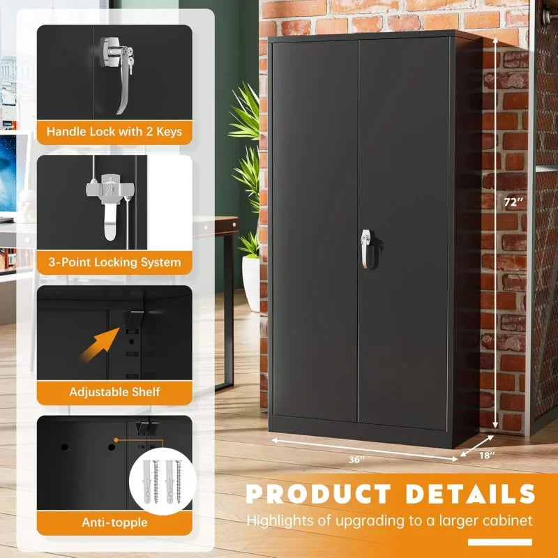 Steel SnapIt Storage Cabinet 72