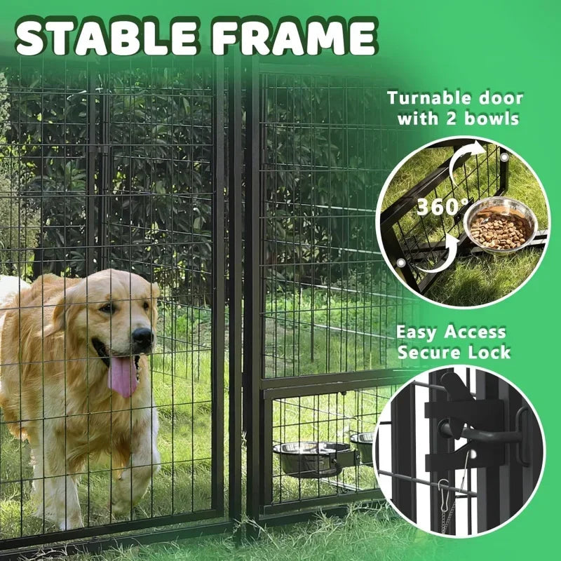 Wire dog yard fence
