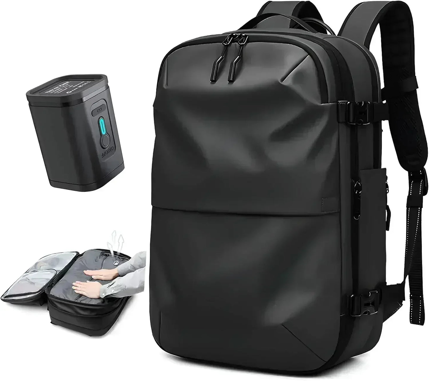 60L Airback Vacuum Compression Backpack with Wheels